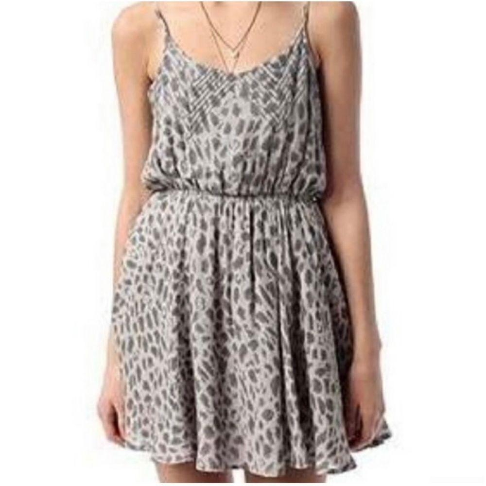 Urban Outfitters Lucca Couture Mini Dress in Gray Cheetah Print Women’s Size S